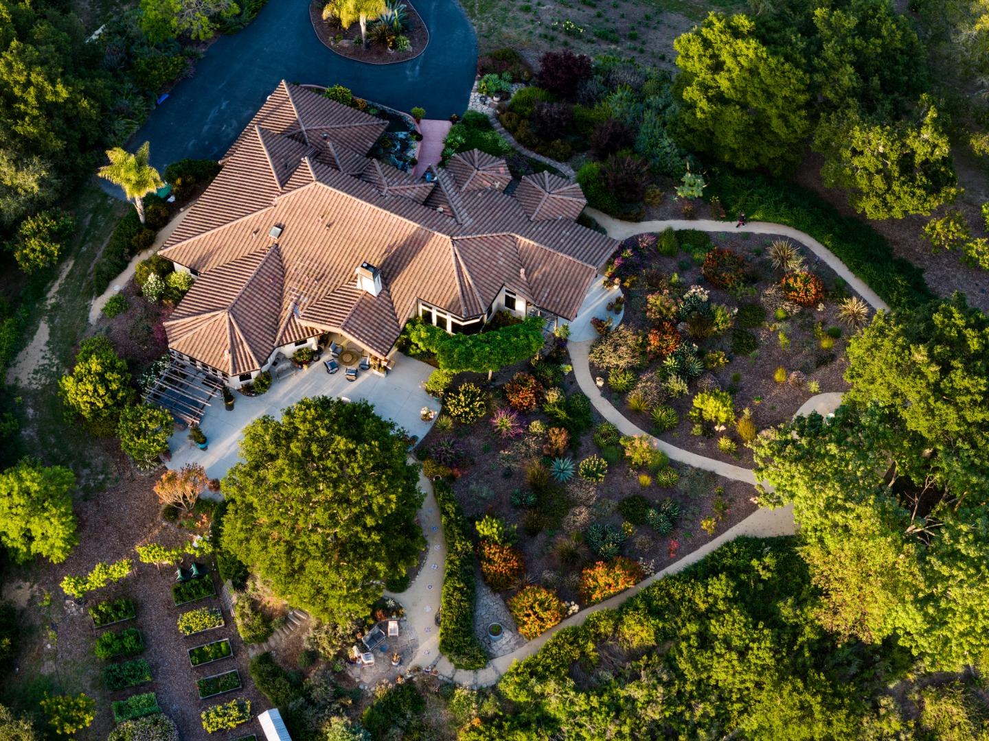 296 Allan Lane Watsonville, CA 95076 - Photo 74 of 78 an aerial view of a house with a yard and garden