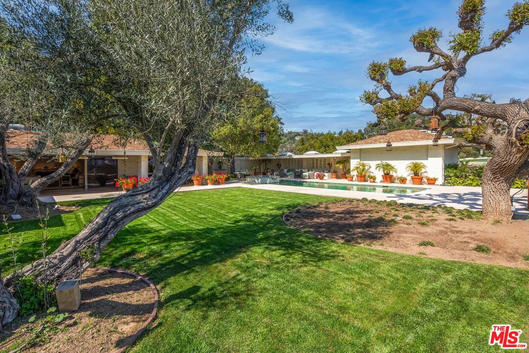 750 Lausanne Road Los Angeles, CA 90077 - Photo 12 of 16 a view of a backyard with a garden