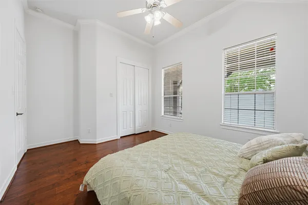 a view of a room with porch and wooden floor