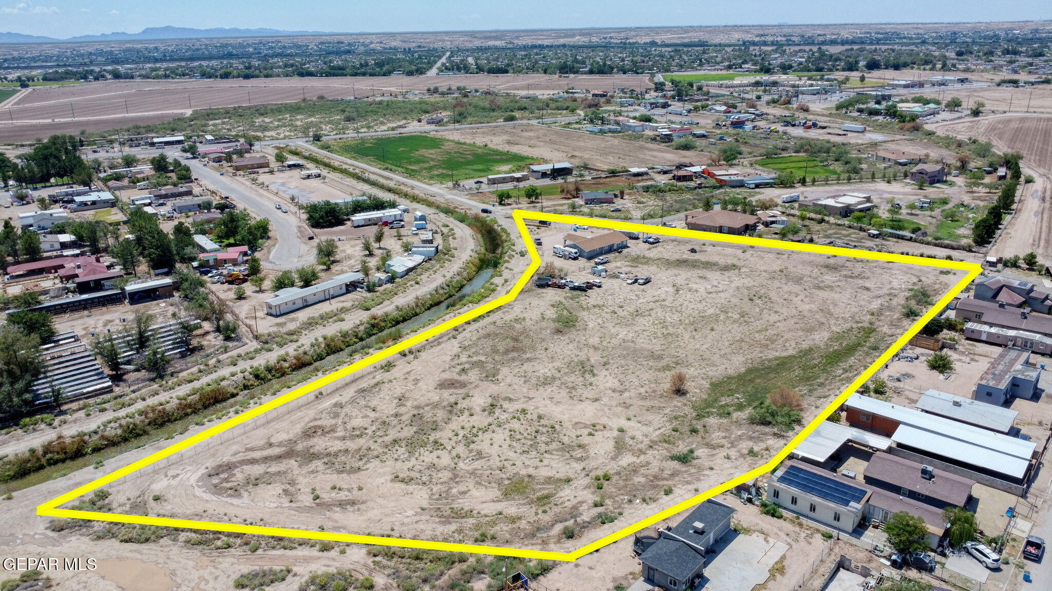 13419 Mendoza Road San Elizario, TX 79849 - Photo 50 of 55 an aerial view of a house with a swimming pool