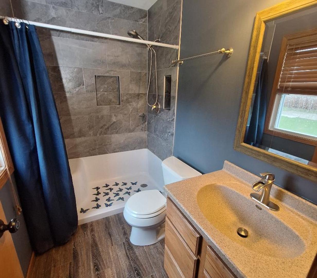 602 Sandra Street Kingston, IL 60145 - Photo 5 of 18 a bathroom with a sink and a mirror