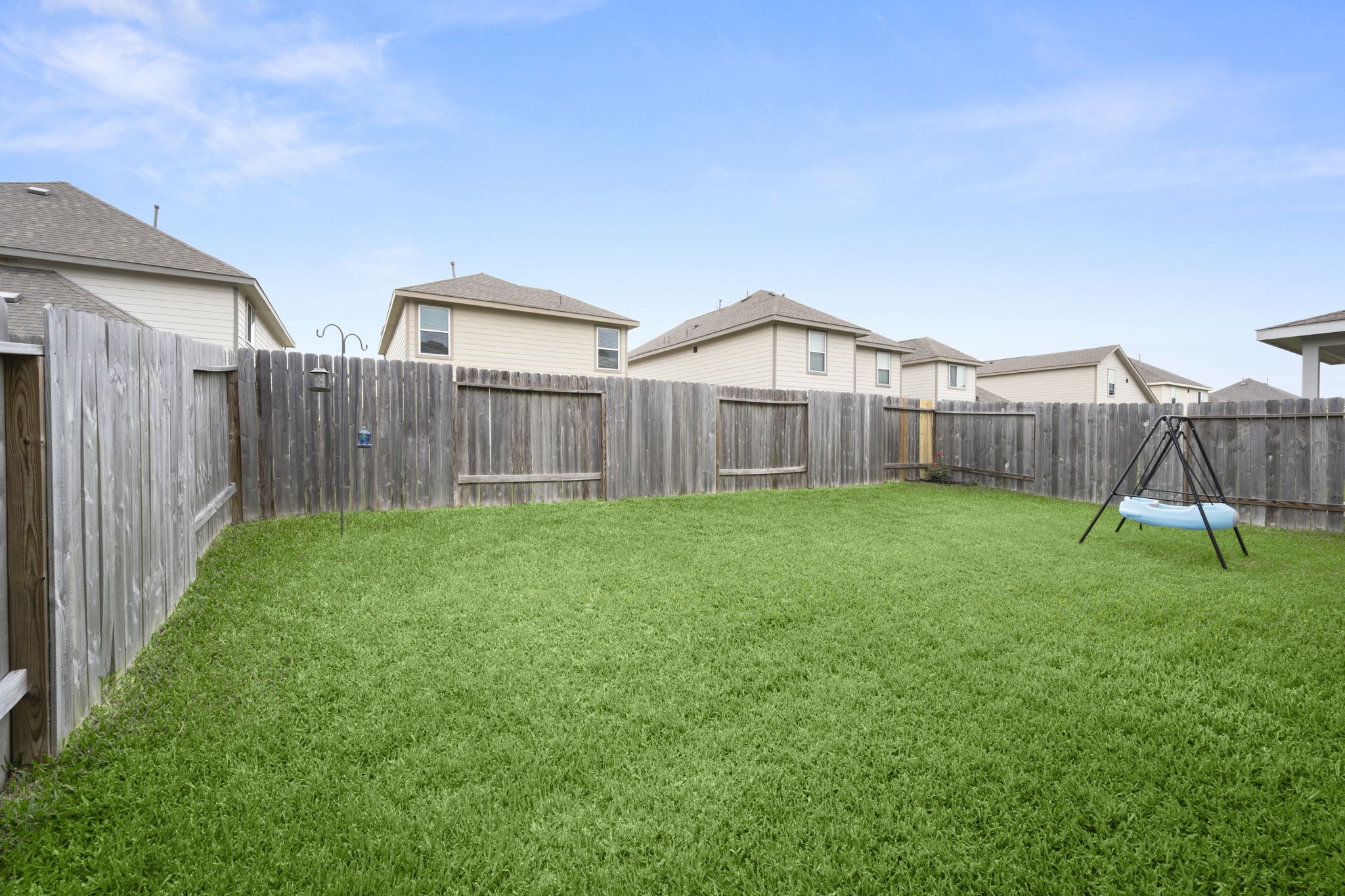 4915 Blue Jacaranda Way Spring, TX 77373 - Photo 28 of 30 Low-maintenance backyard with just the right amount of space