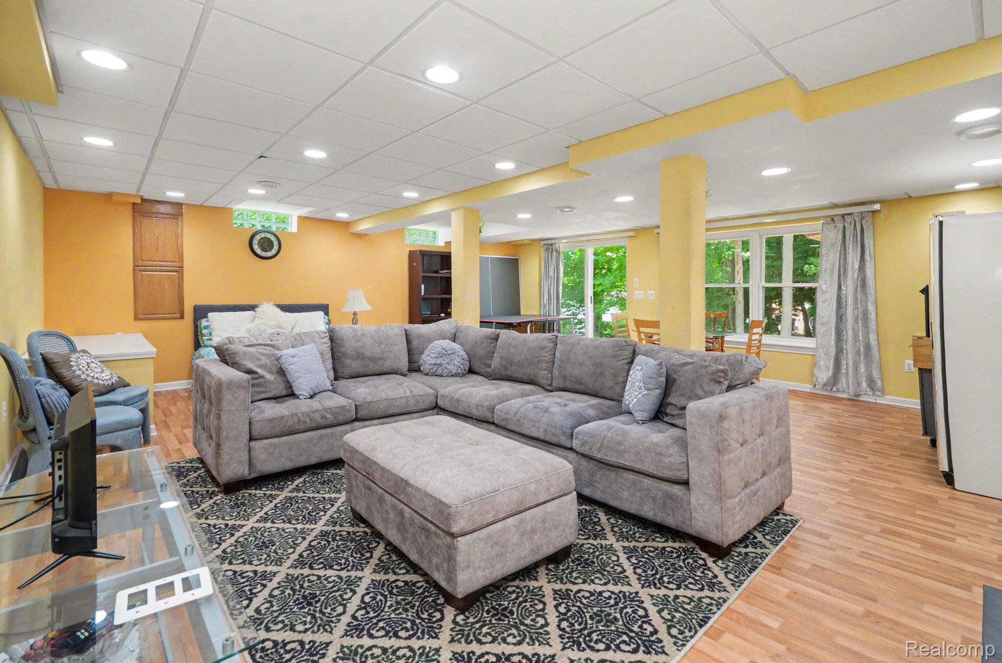 425 Thornridge Court Rochester, MI 48307 - Photo 24 of 35 Spacious lower level featuring wood-finish flooring, recessed lighting, and multiple windows