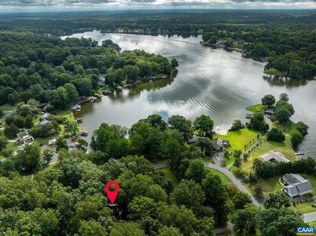 a view of a lake with outdoor space