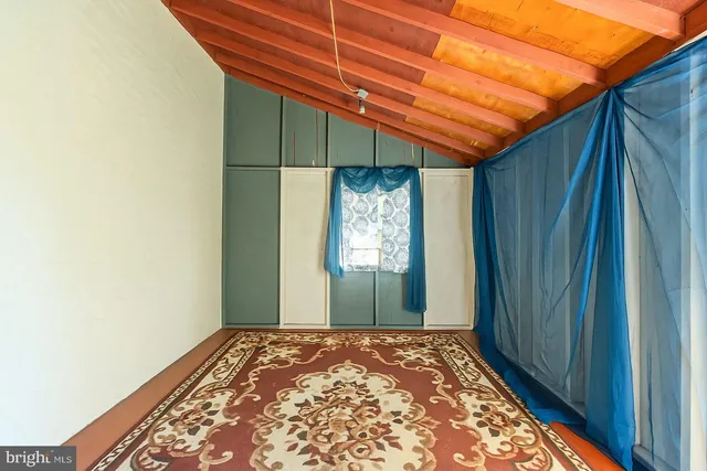 a view of a wooden door