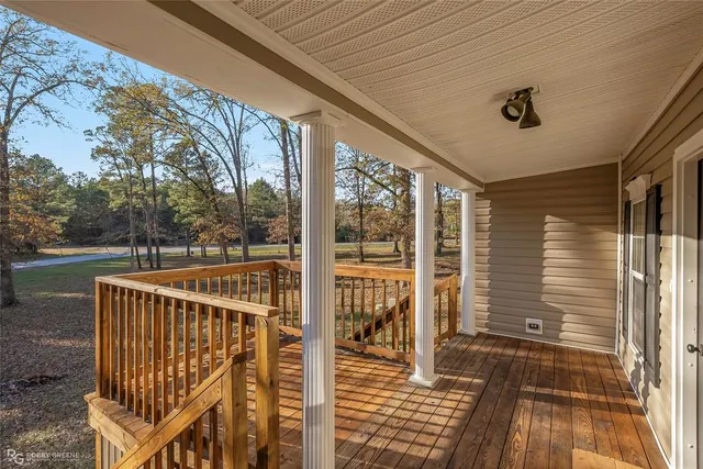 a view of road with trees