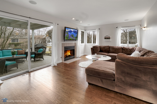 603 Raintree Road Buffalo Grove, IL 60089 - Photo 8 of 20 a living room with furniture and a fireplace