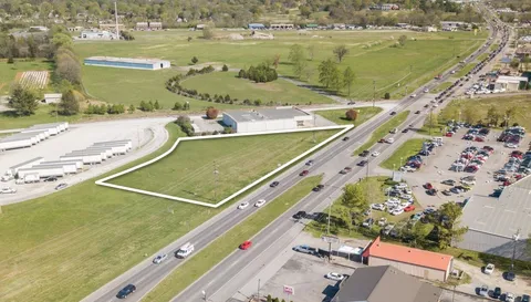 a view of a pool an outdoor space