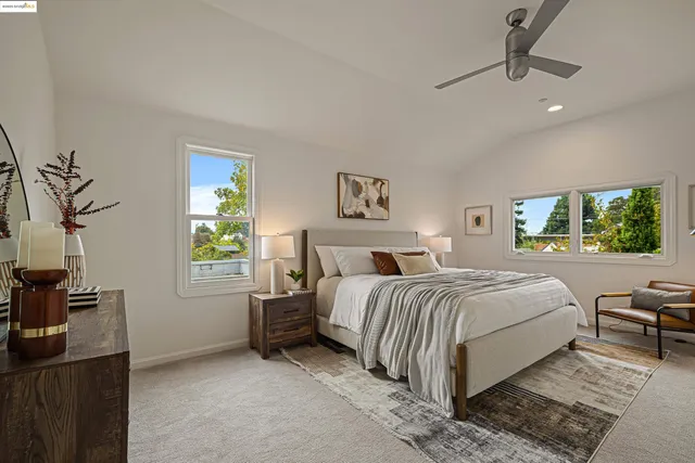 a bed room with a bed and a window