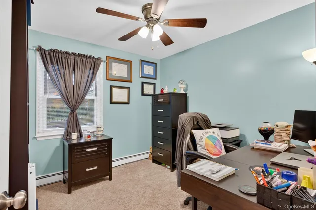 a room with furniture and a window