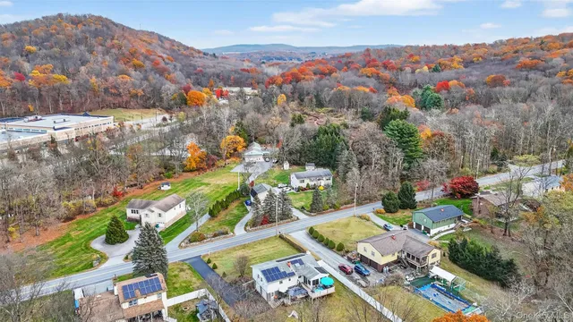 an aerial view of multiple house