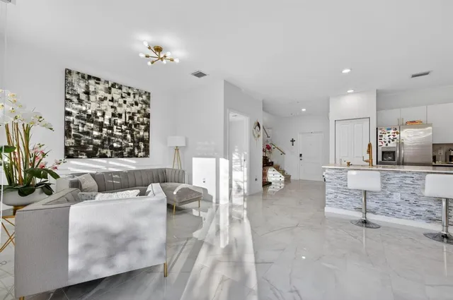 a room with furniture