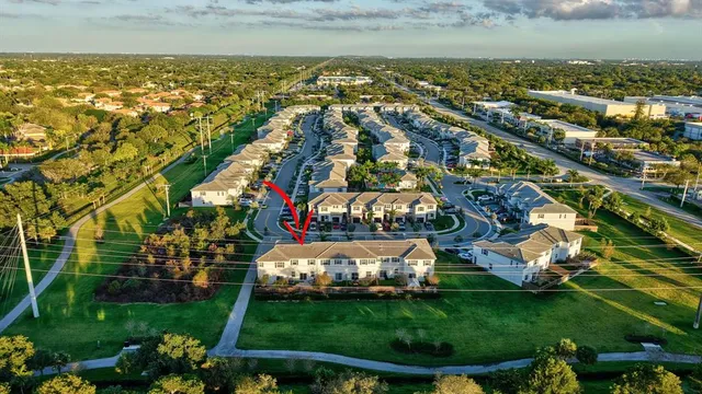 an aerial view of a city