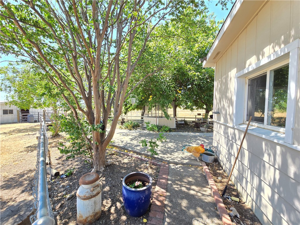 4280 County Road North Orland, CA 95963 - Photo 26 of 62 a view of a backyard with table and chairs and garden