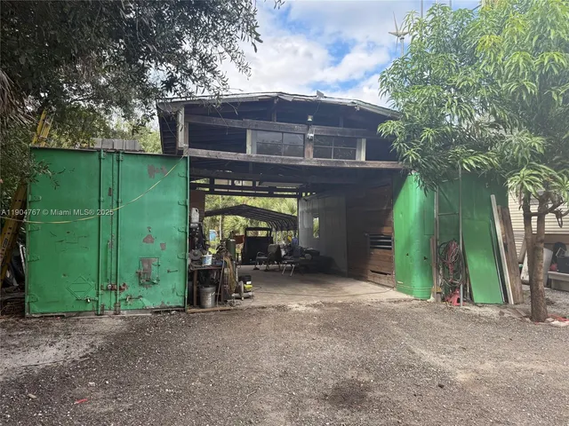 a view of a car garage