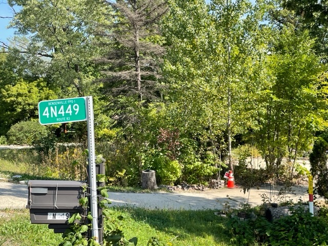 a view of street sign