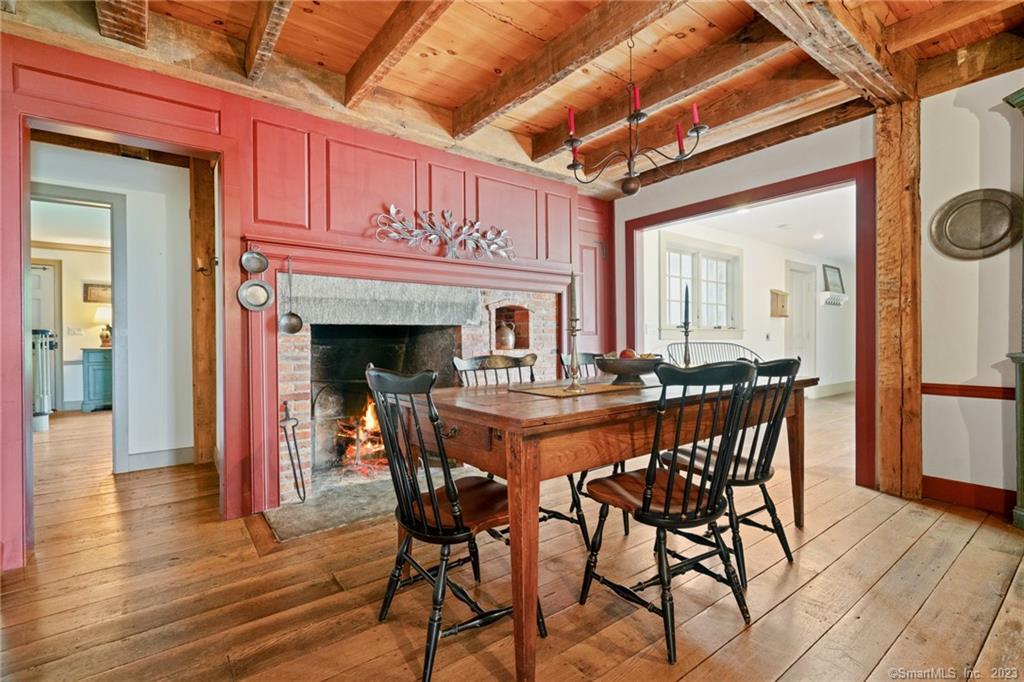 35 Northrup Street Bridgewater, CT 06752 - Photo 12 of 24 Dining Room with fireplace