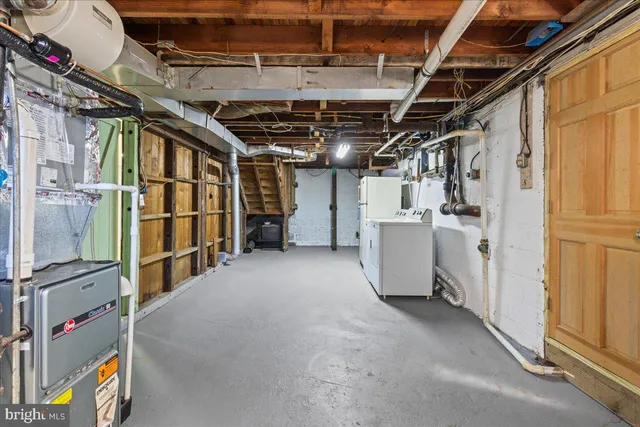 a view of storage and utility room