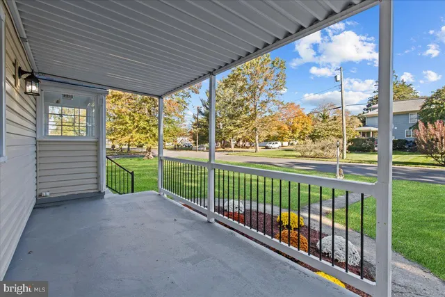 a view of a porch
