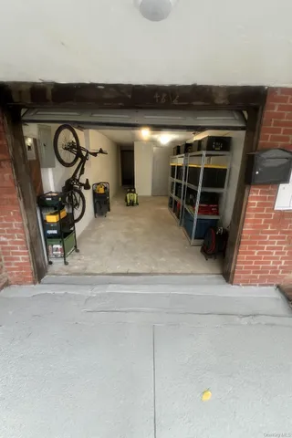 a view of garage with furniture