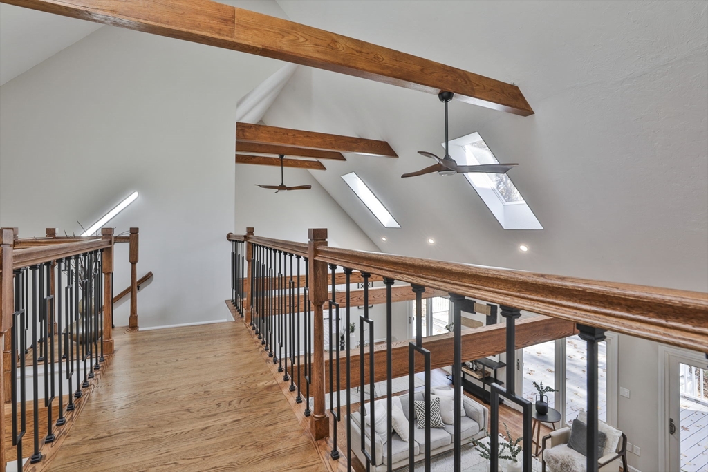 72 Ayer Road Harvard, MA 01451 - Photo 26 of 38 a view of staircase with railing and white walls