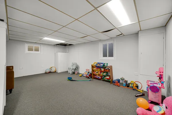 a view of a room with toys