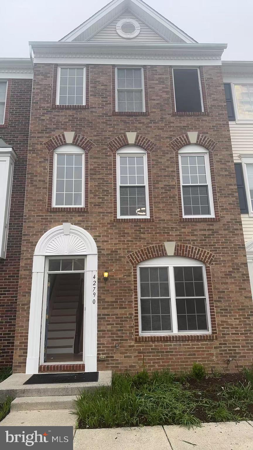 a front view of a house