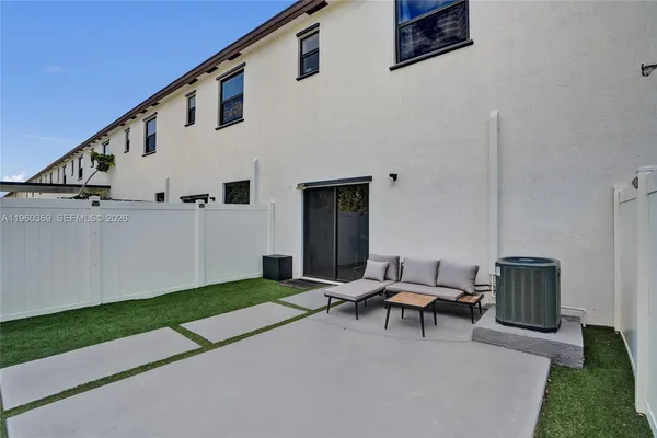 a view of swimming pool from a balcony