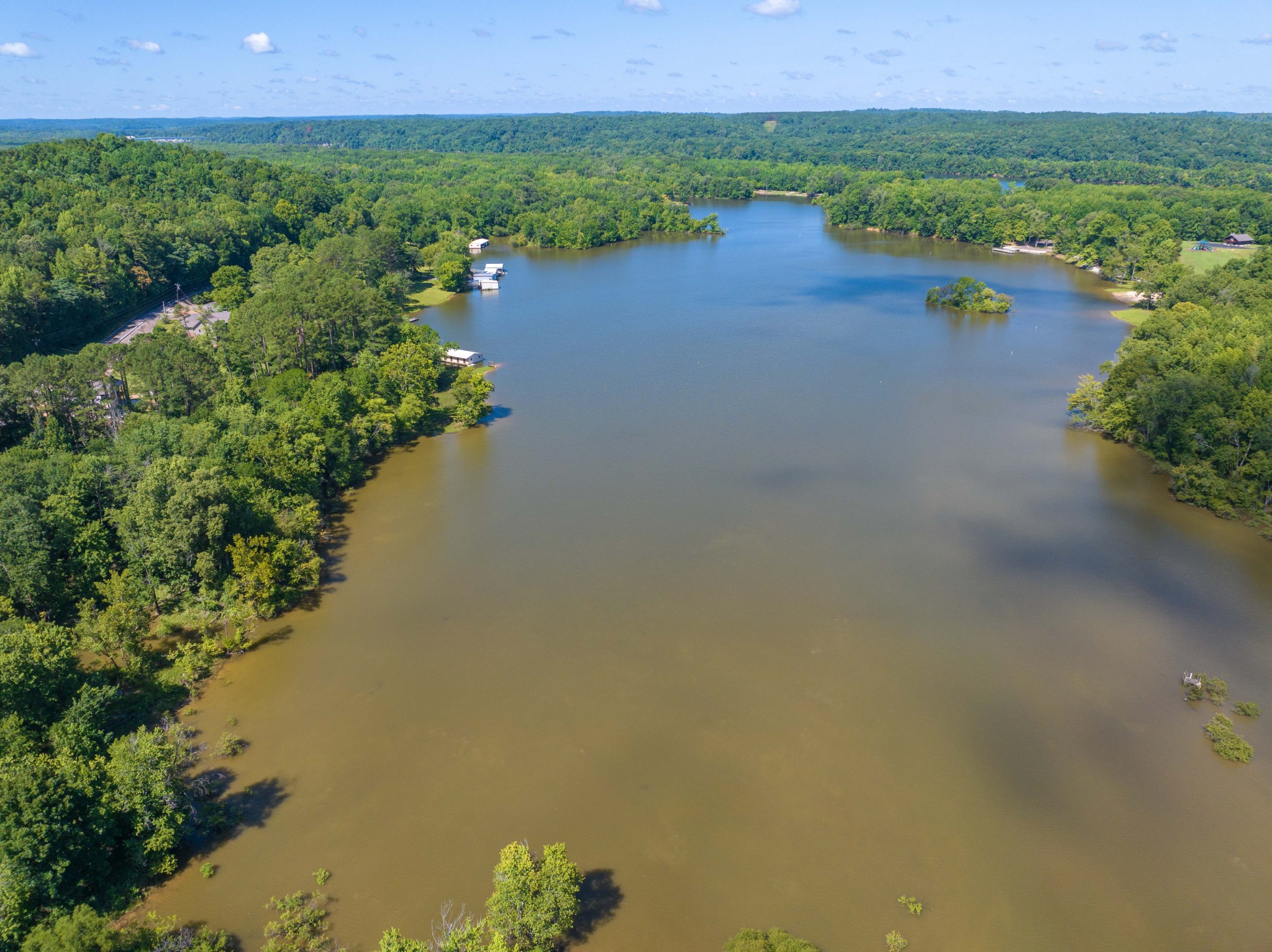 0 Parrish Road Linden, TN 37096 - Photo 17 of 21 an aerial view of lake and mountain in the back