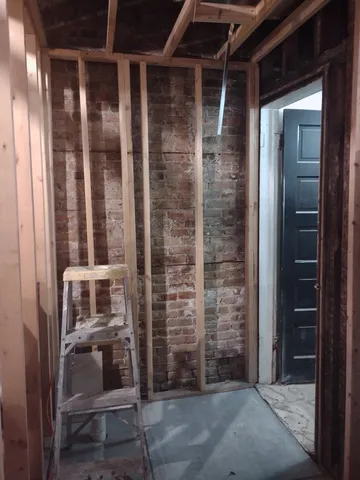 a view of outdoor space and front door