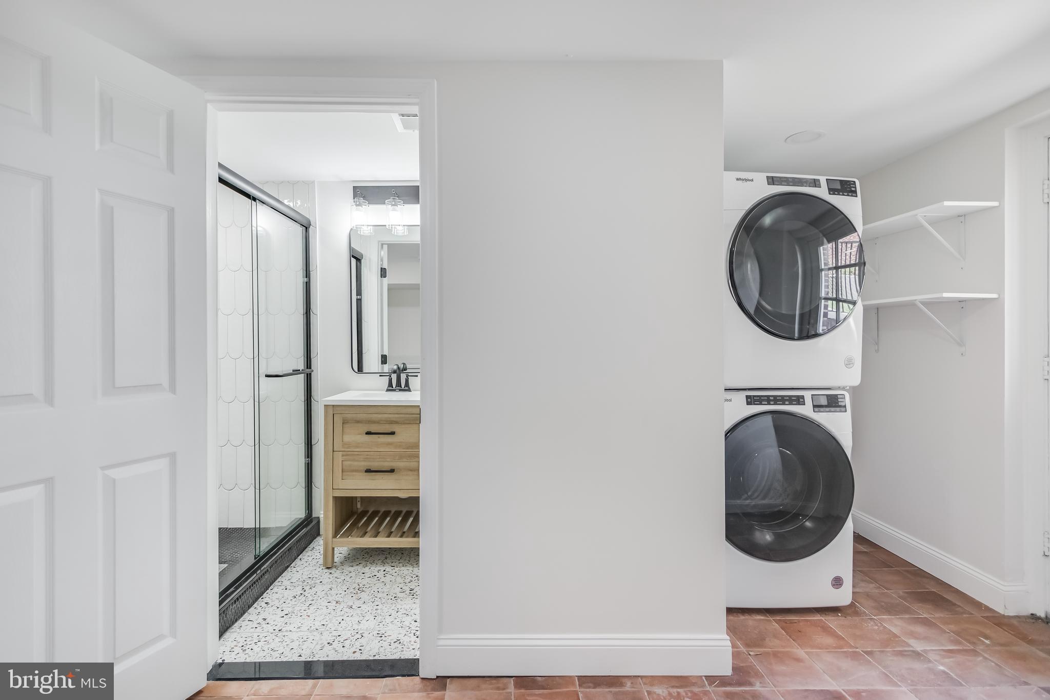 6932 8th Street Northwest Washington, DC 20012 - Photo 39 of 43 a bathroom with a sink and a mirror