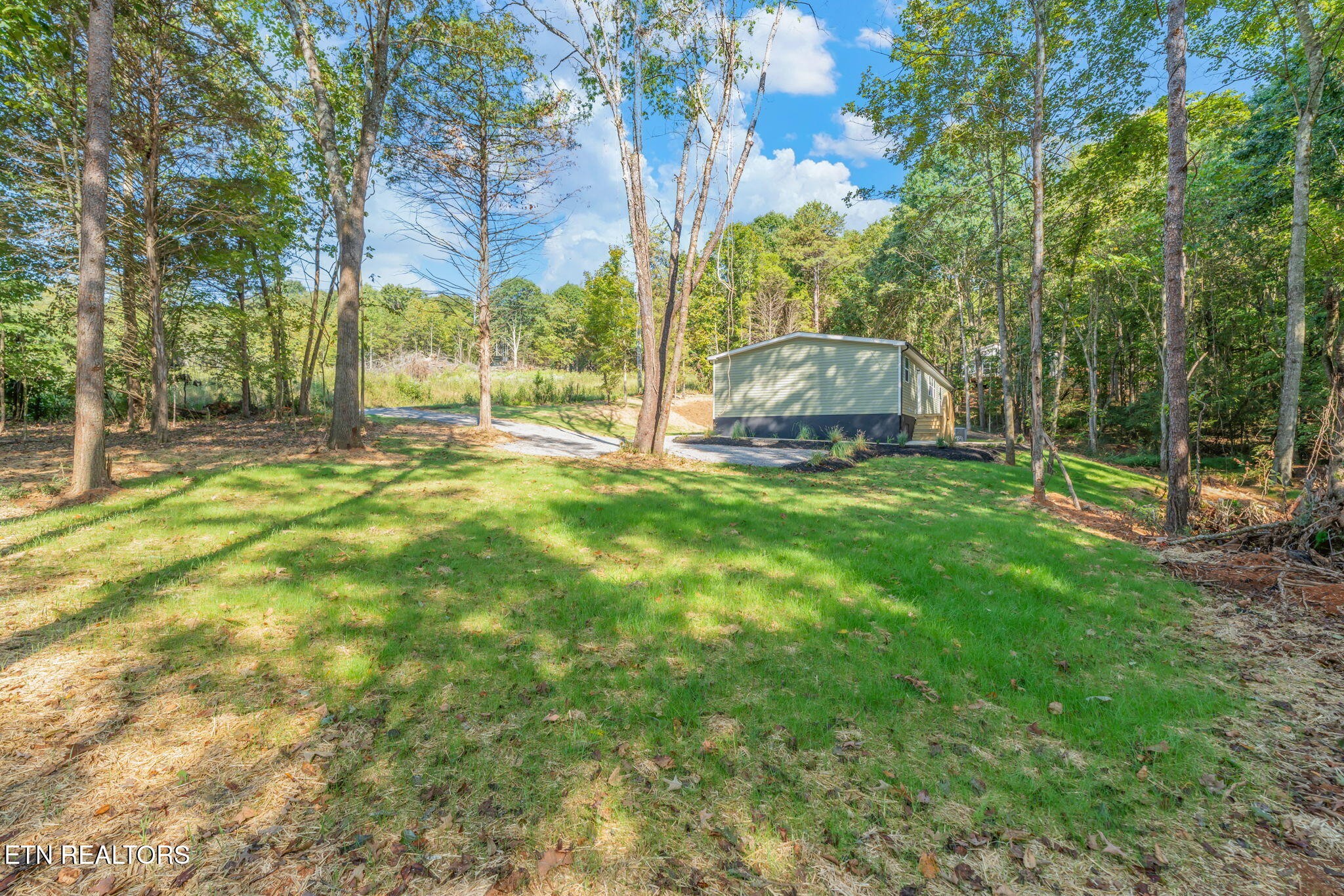400 Matlock Trail Loudon, TN 37774 - Photo 46 of 50 a view of a big yard with large trees and a small barn