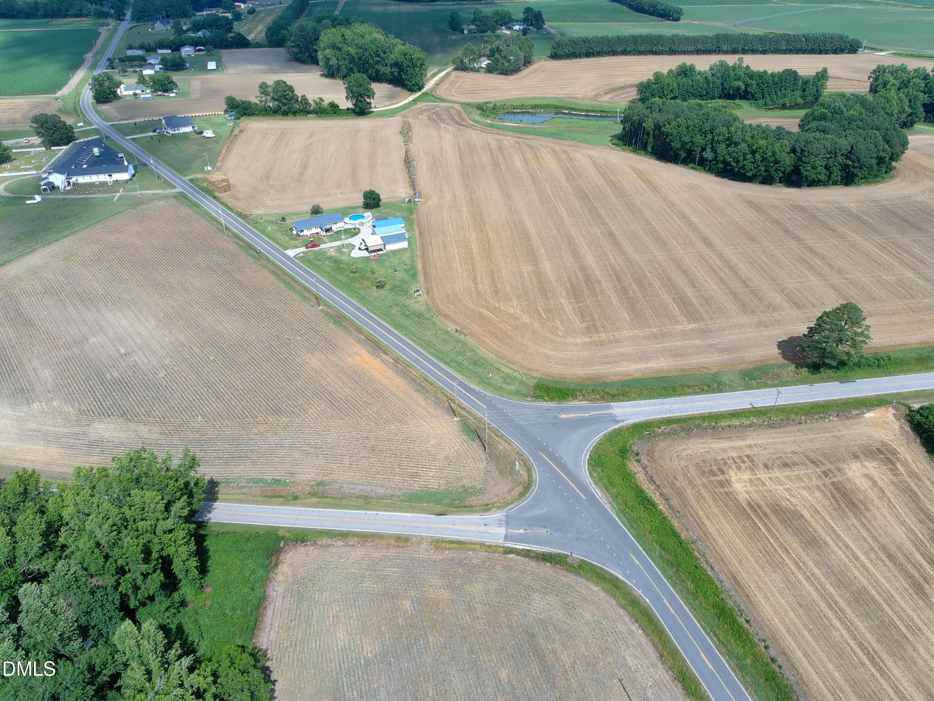 9035 New Sandy Hill Church Road Middlesex, NC 27557 - Photo 5 of 45 AERIAL VIEW FROM ROAD