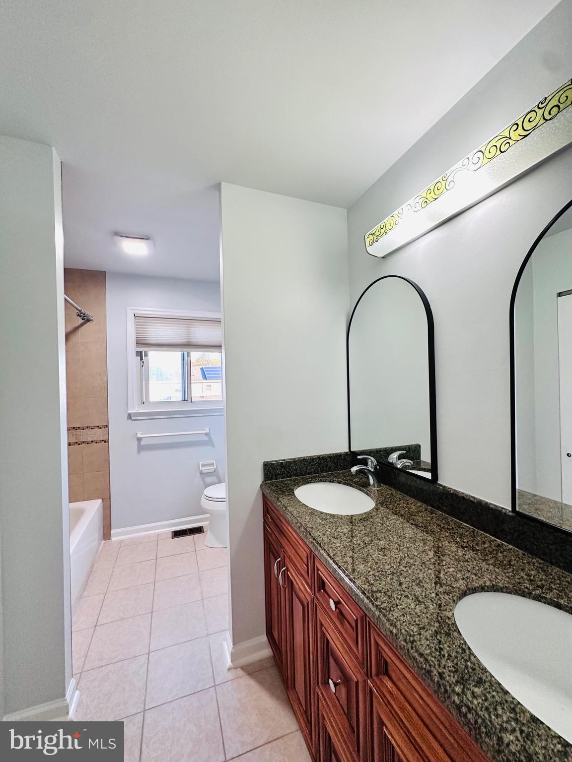106 Hooton Road Mount Laurel, NJ 08054 - Photo 22 of 24 a bathroom with a granite countertop double vanity sink and a mirror