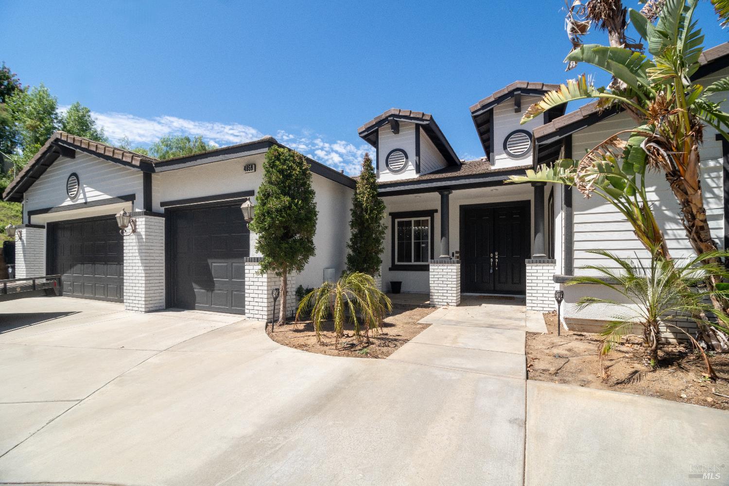 a view of a building with large windows