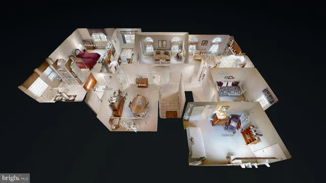 a living room with furniture a lamp and a flat screen tv