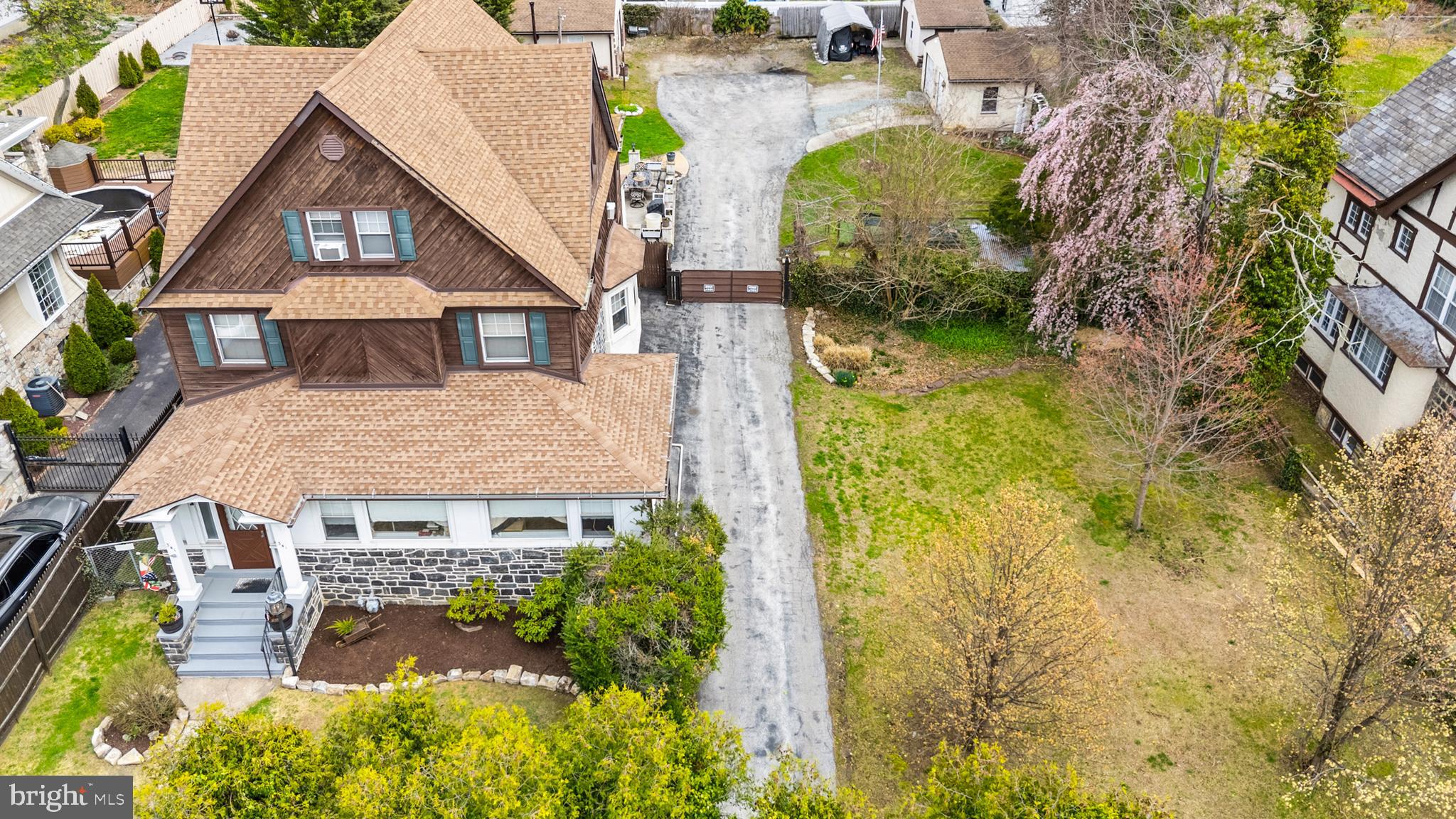 341 Owen Avenue Lansdowne, PA 19050 - Photo 51 of 58 an aerial view of a house with swimming pool