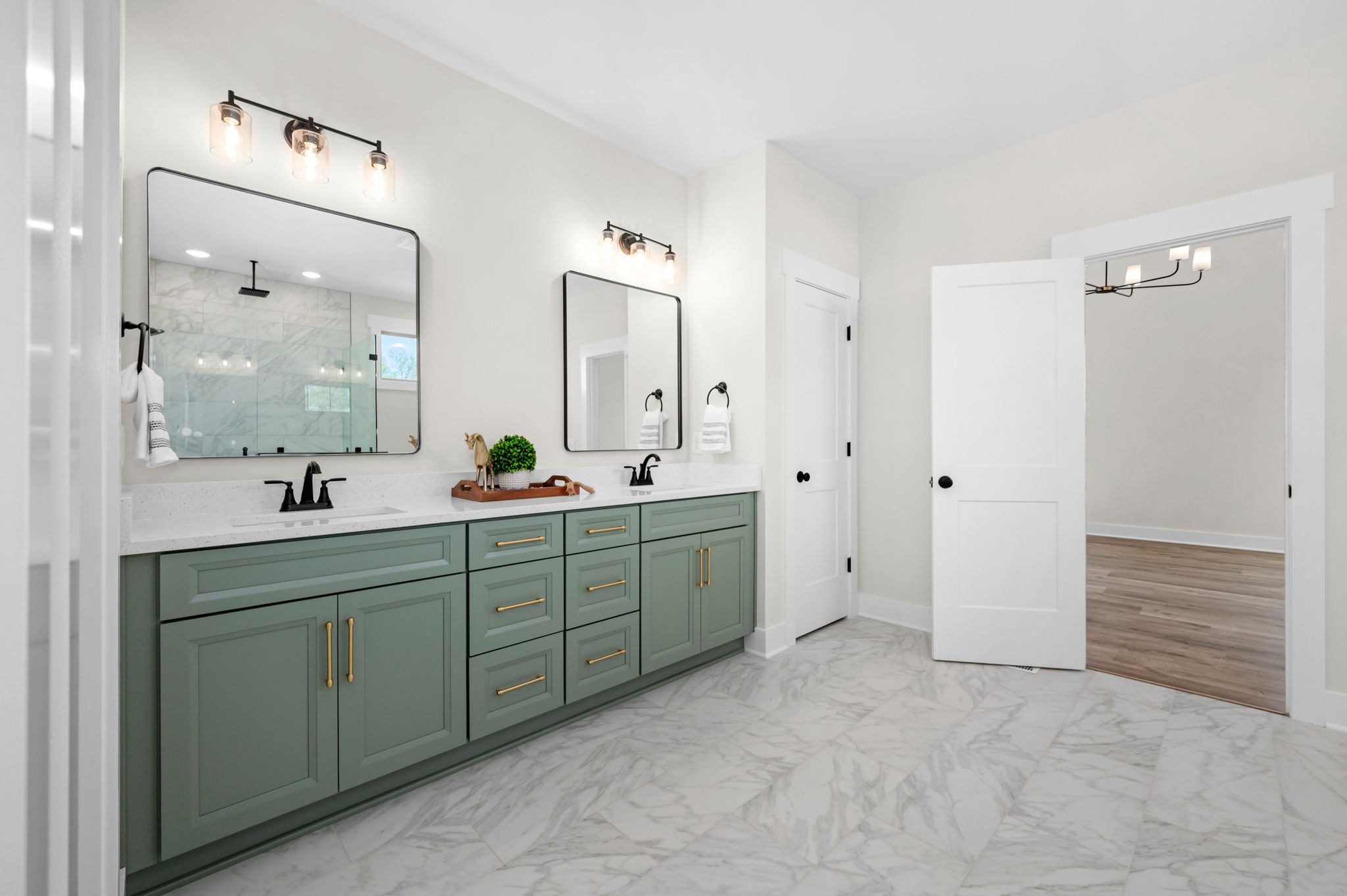 7254 West Gum Road Murfreesboro, TN 37127 - Photo 28 of 58 a spacious bathroom with a double vanity sink mirror and a