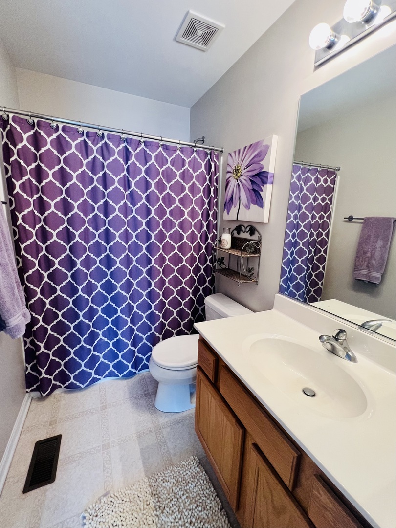 39102 Welsh Lane Beach Park, IL 60083 - Photo 23 of 24 a bathroom with a sink a toilet and shower curtain