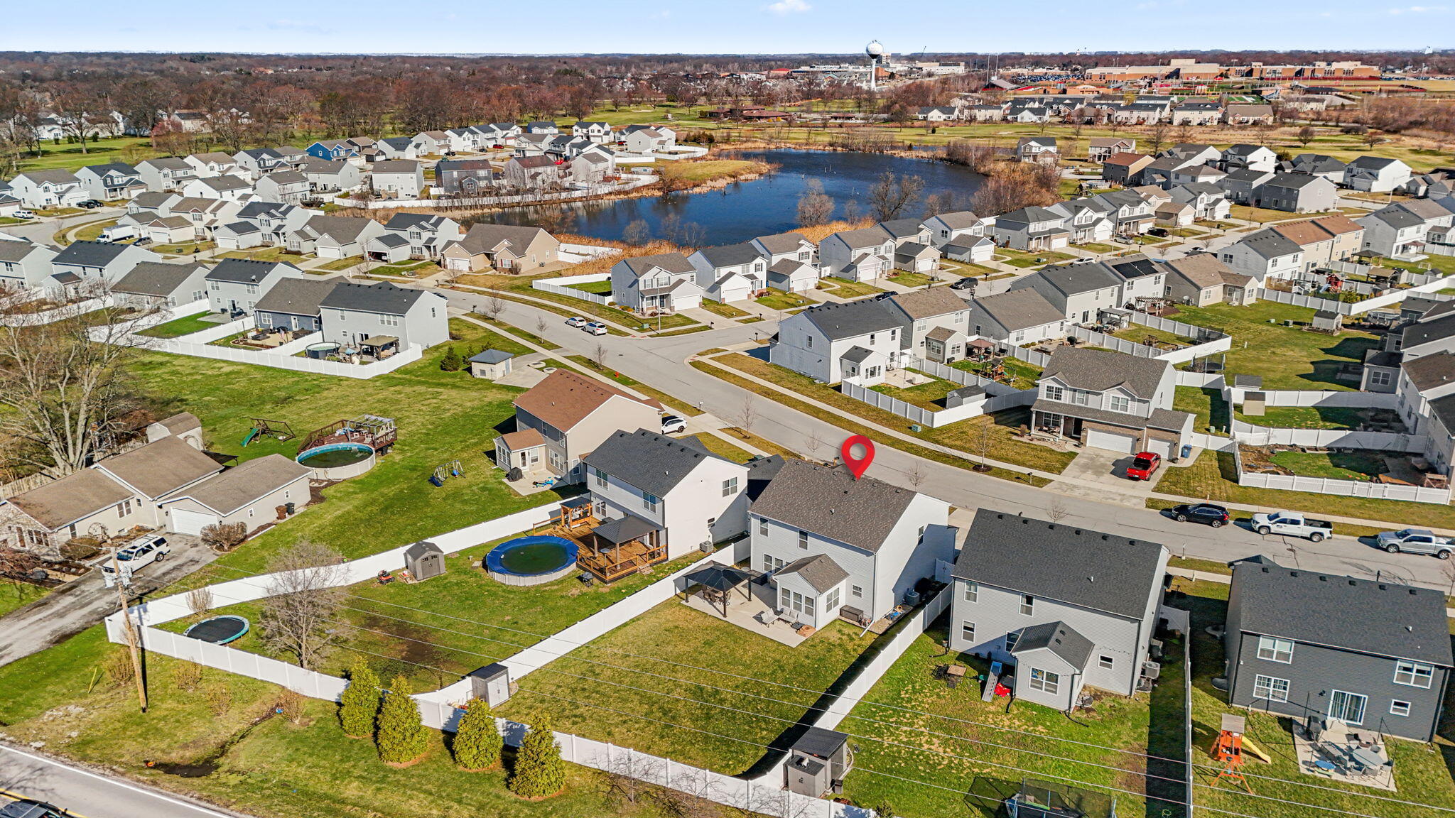 2143 West 132nd Place Crown Point, IN 46307 - Photo 5 of 35 an aerial view of a house with a lake