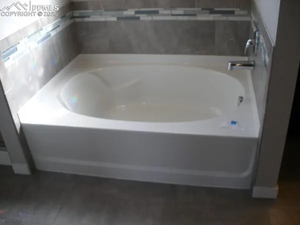 a close view of tub