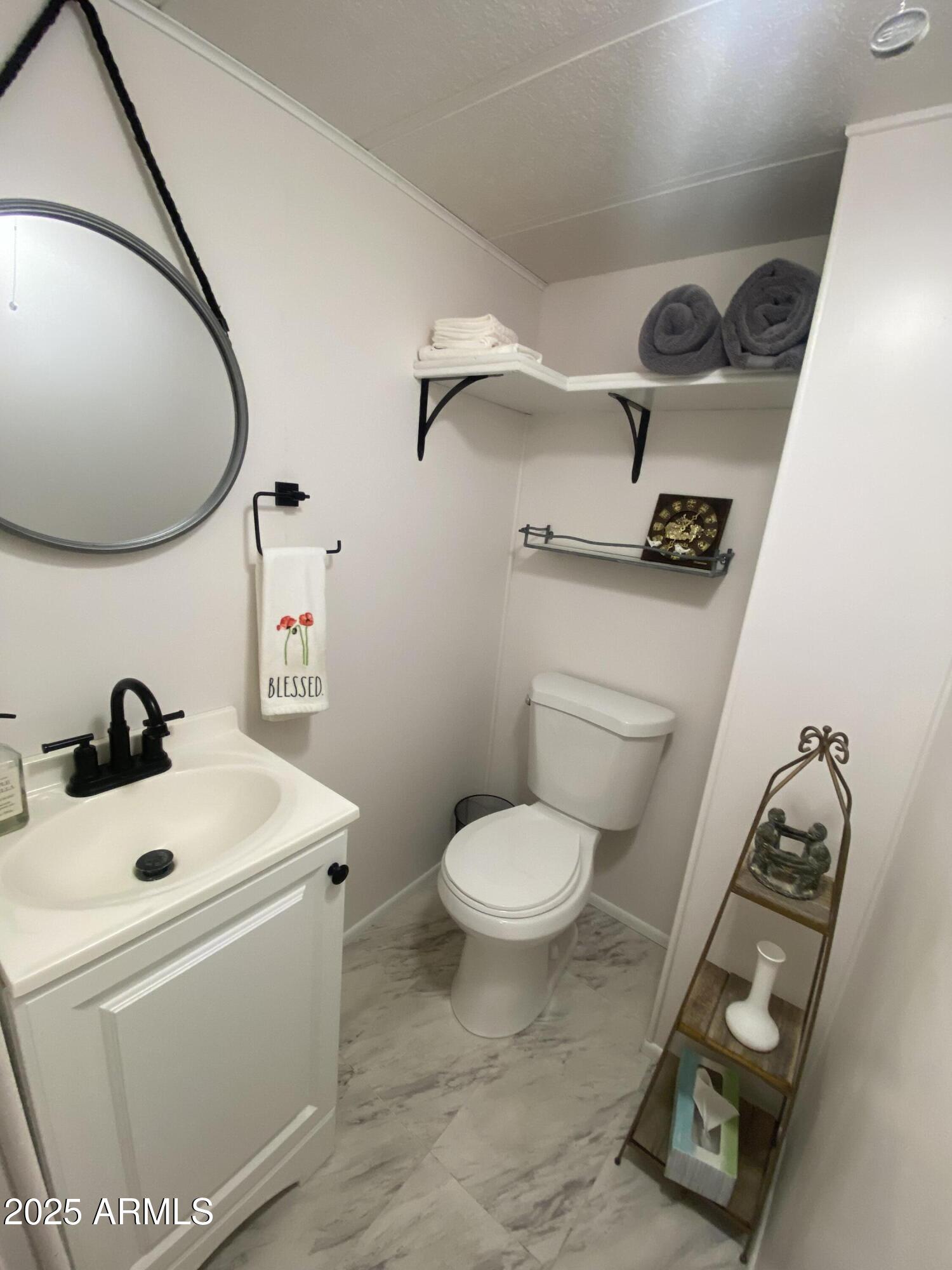 1135 South Sioux Drive Apache Junction, AZ 85119 - Photo 20 of 33 a bathroom with a toilet a sink and mirror