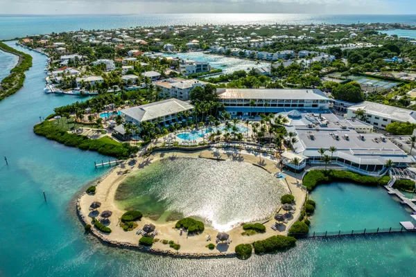 a view of a lake with a yard