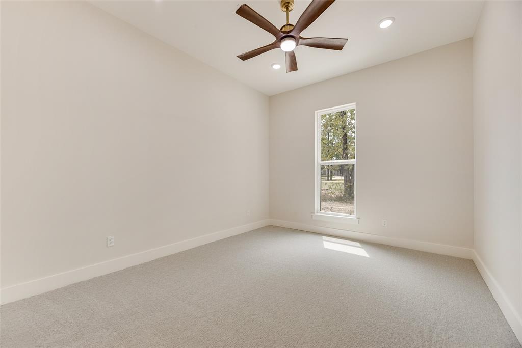 322 Rs Co Road Alba, TX 75410 - Photo 21 of 37 Unfurnished room with carpet flooring, ceiling fan, and recessed lighting