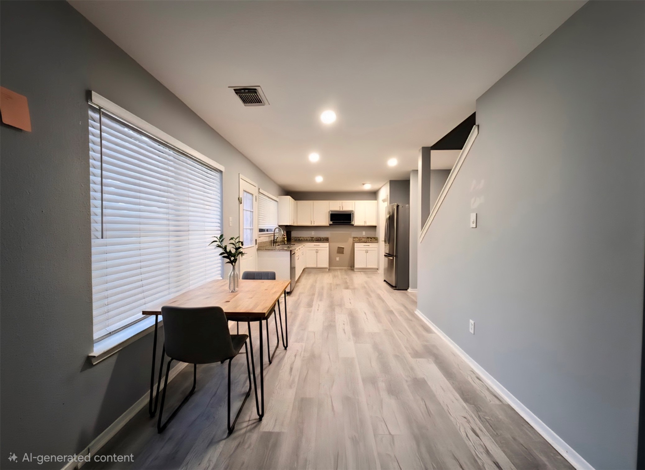 16903 Ridgemeadow Court Houston, TX 77083 - Photo 6 of 13 Cozy breakfast area, new flooring. Virtually staged.