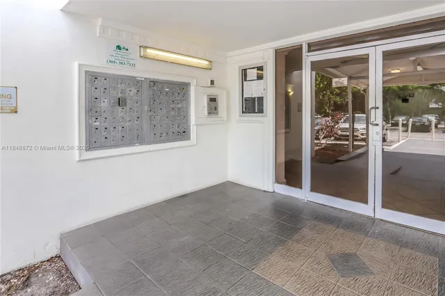 a car parked in front of a building