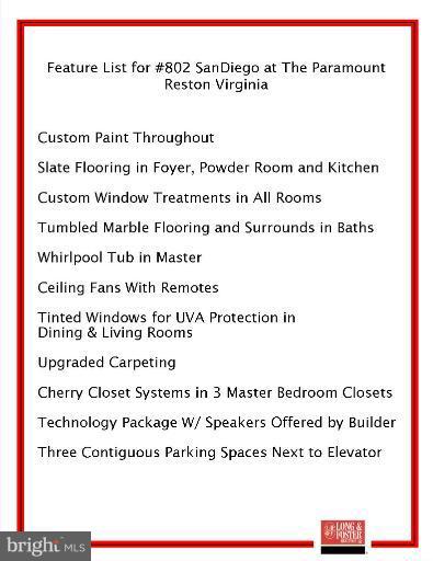 1830 Fountain Drive, Unit 802 Reston, VA 20190 - Photo 21 of 22 Features of Home