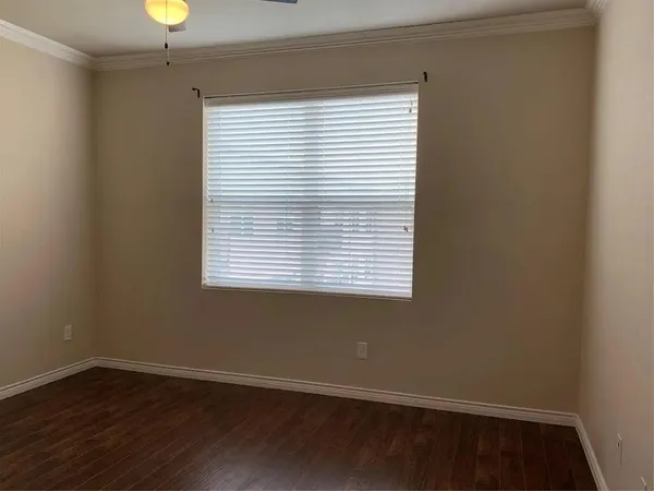 an empty room with a window
