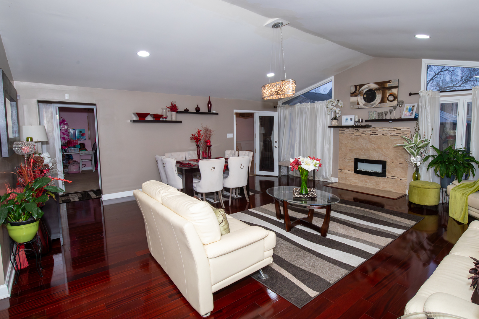1844 180th Place Lansing, IL 60438 - Photo 13 of 34 a living room with furniture and a fireplace