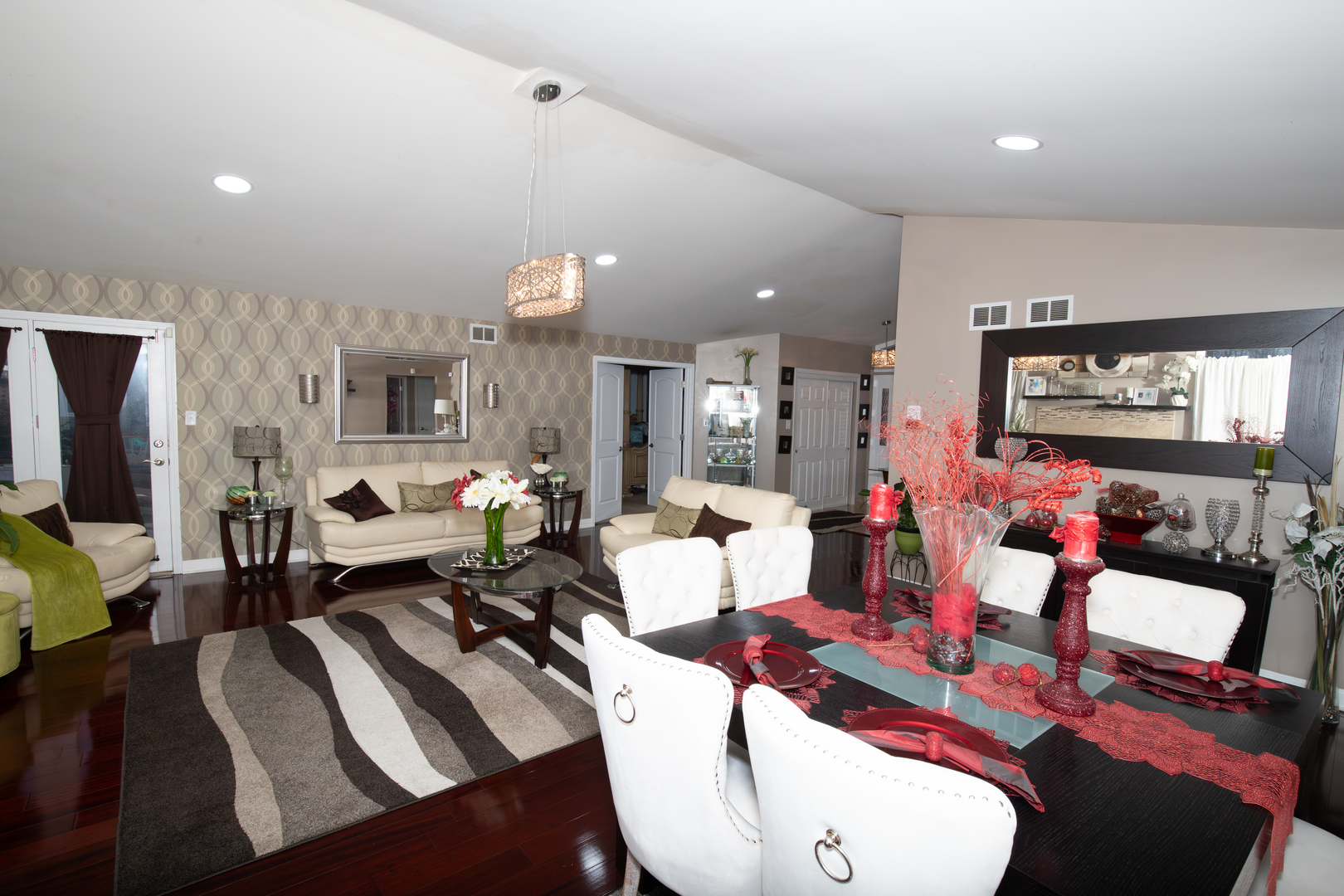 1844 180th Place Lansing, IL 60438 - Photo 18 of 34 a living room with furniture and a flat screen tv